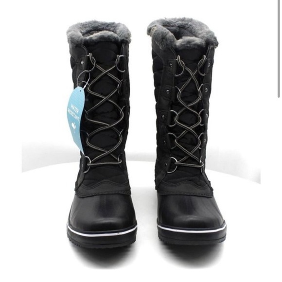 NIB! Jbu by Jambu chilly water resistant fur lined duck boots in black. Size 8.5 - Picture 2 of 8